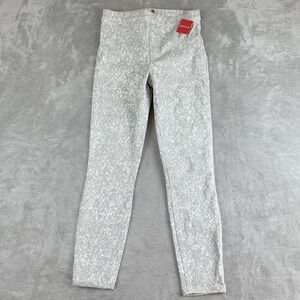 NWT SPANX Gray Denim Like Patterned Leggings Size Medium